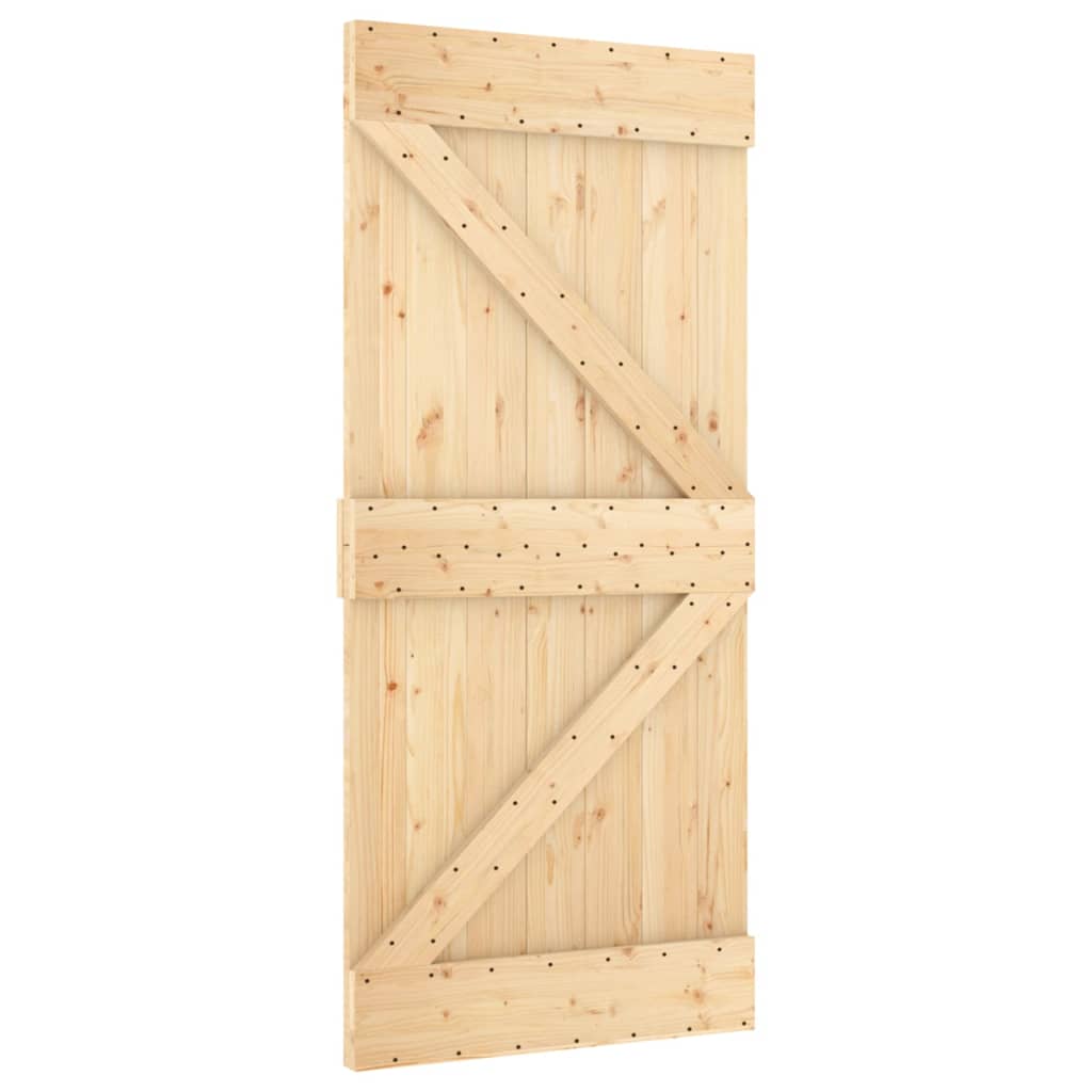 VidaXL Porte coulissante avec ferrures 100x210 cm bois de pin massif