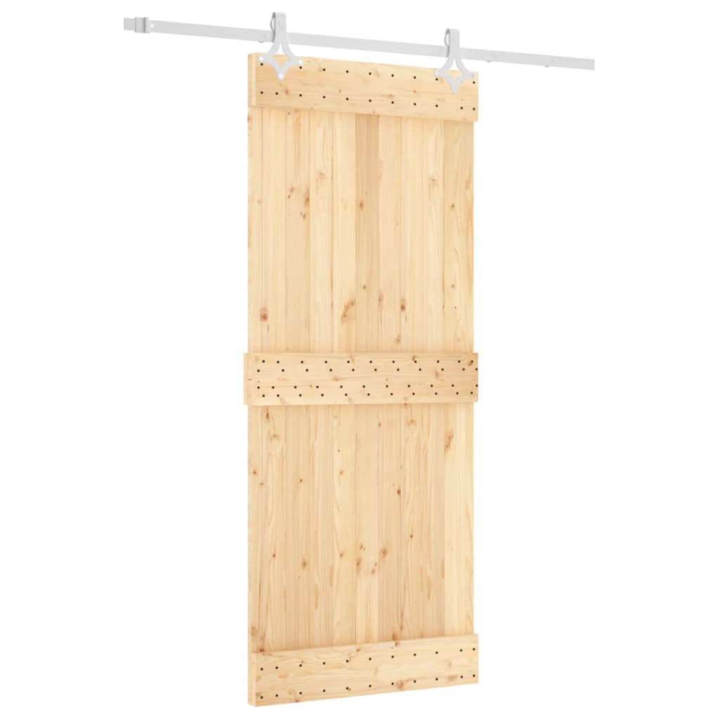 VidaXL Porte coulissante avec ferrures 85x210 cm bois de pin massif