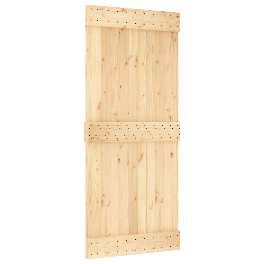 VidaXL Porte coulissante avec ferrures 90x210 cm bois de pin massif