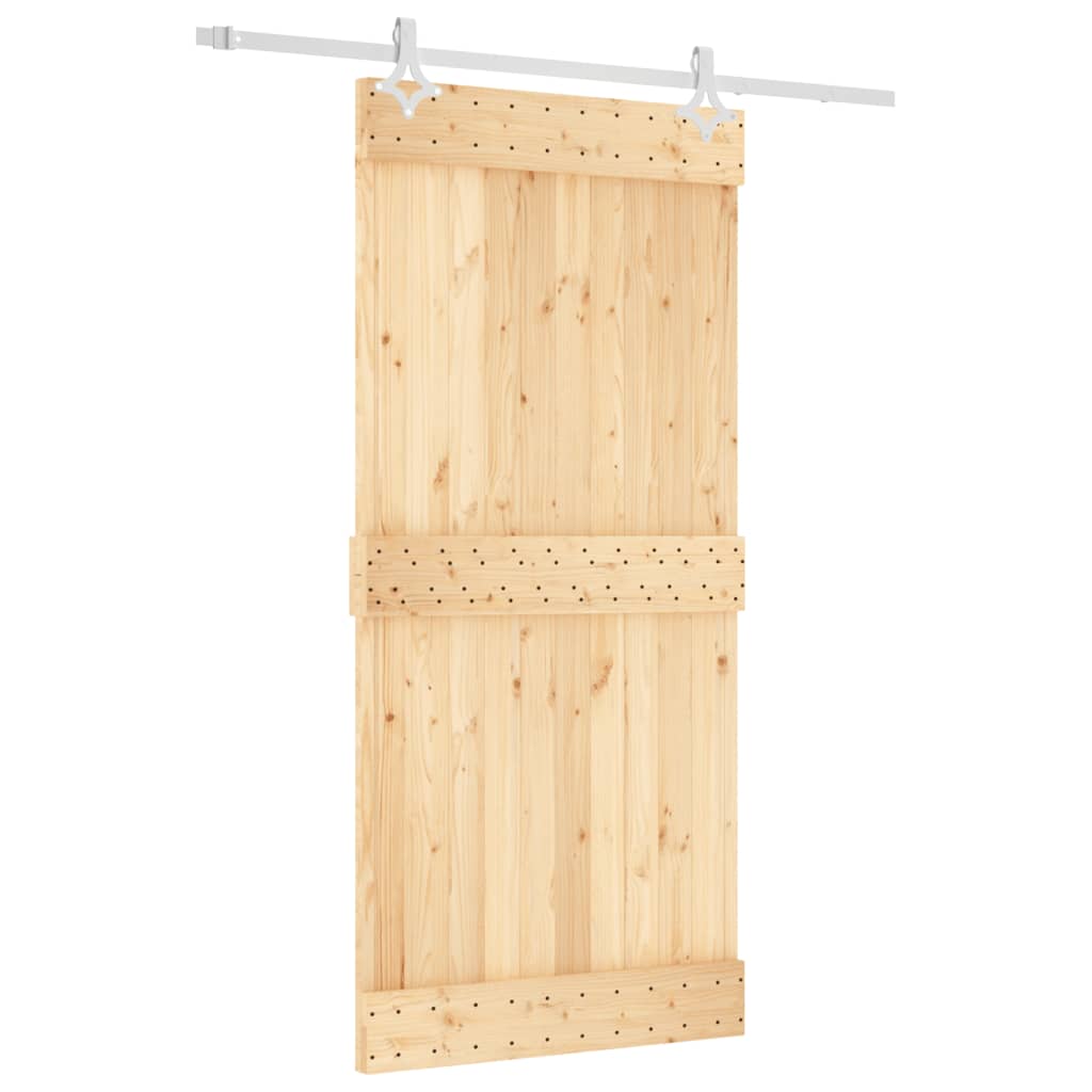 VidaXL Porte coulissante avec ferrures 95x210 cm bois de pin massif