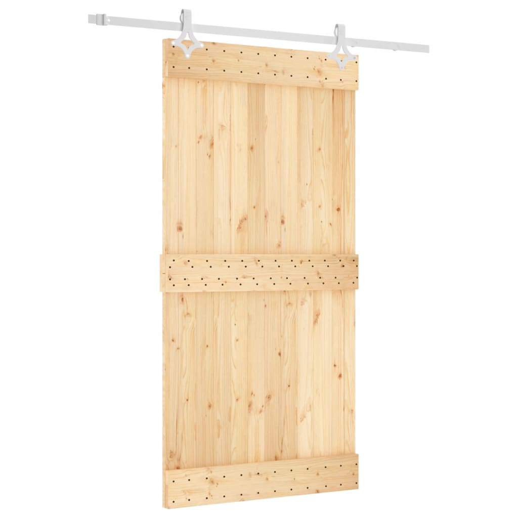 VidaXL Porte coulissante avec ferrures 100x210 cm bois de pin massif