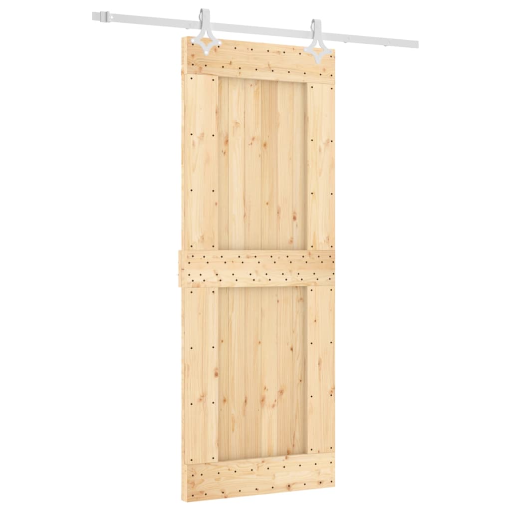 VidaXL Porte coulissante avec ferrures 80x210 cm bois de pin massif
