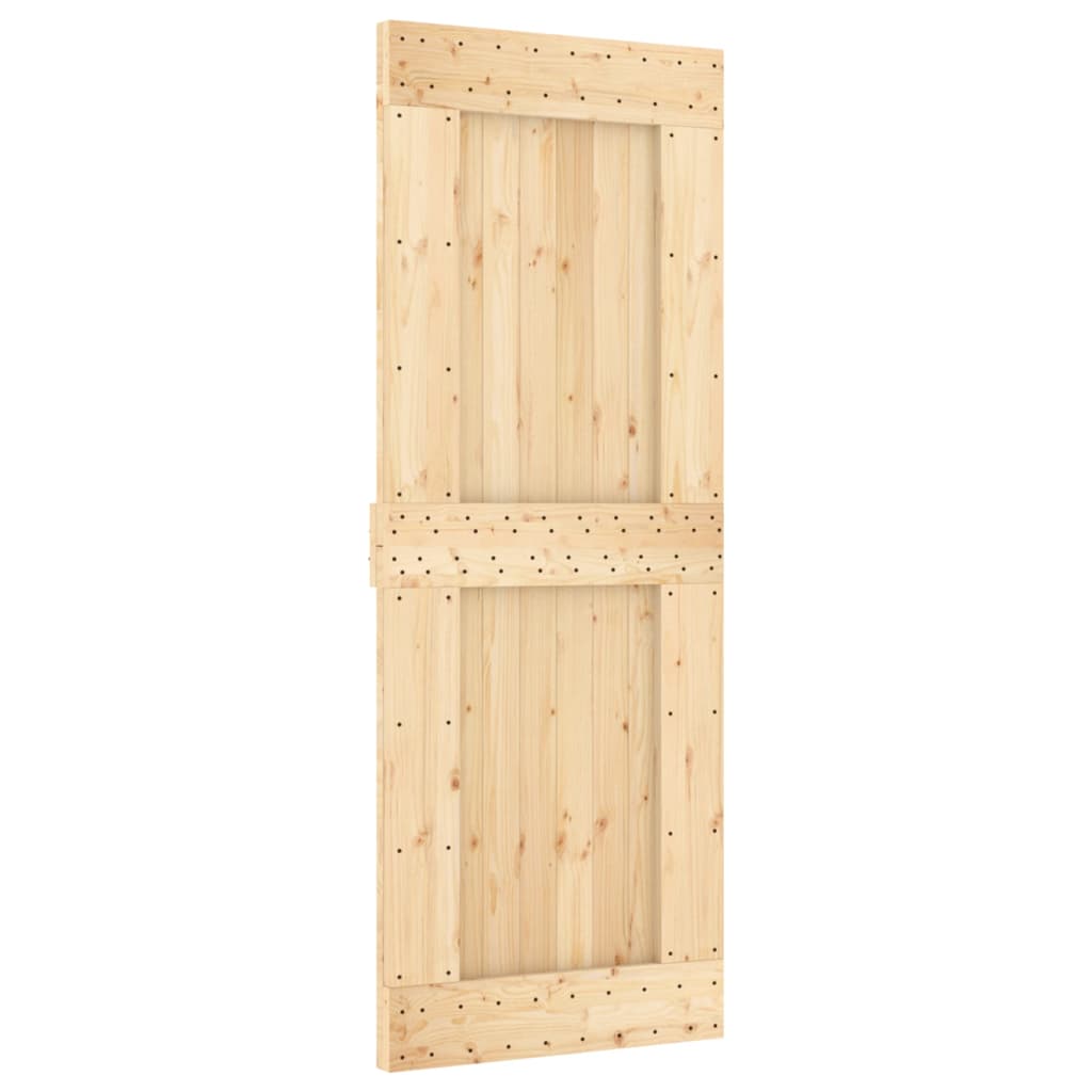 VidaXL Porte coulissante avec ferrures 80x210 cm bois de pin massif