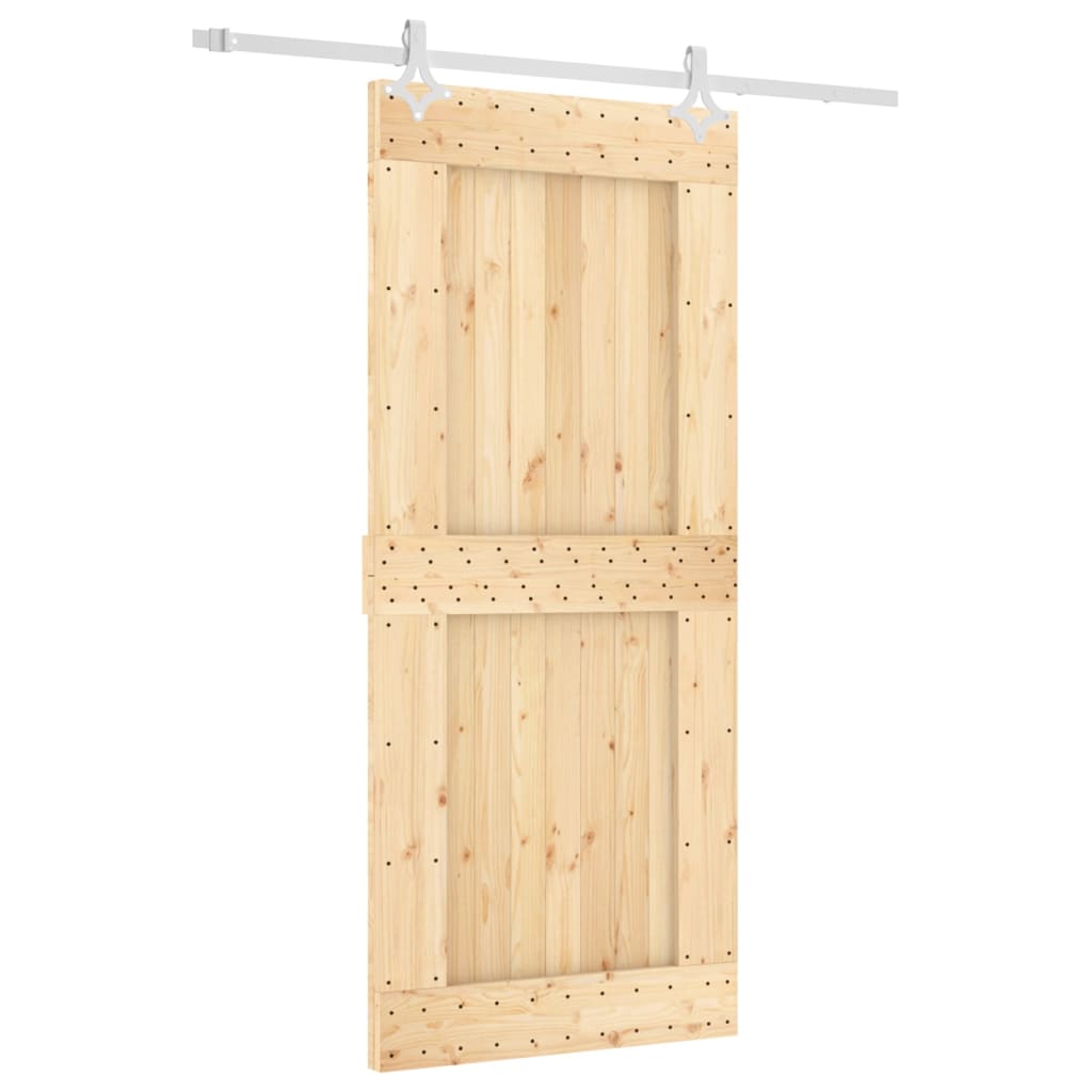 VidaXL Porte coulissante avec ferrures 90x210 cm bois de pin massif