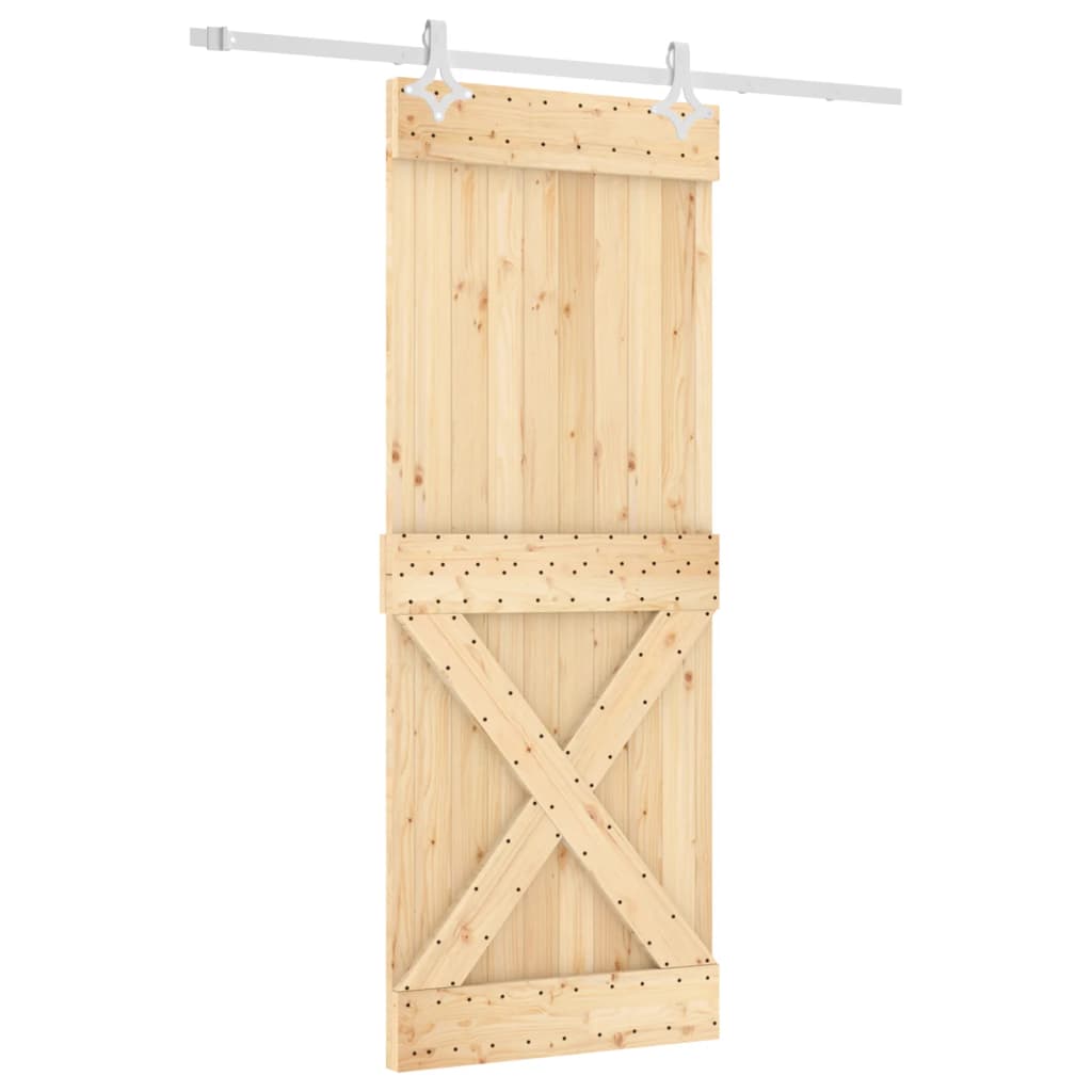 VidaXL Porte coulissante avec ferrures 80x210 cm bois de pin massif