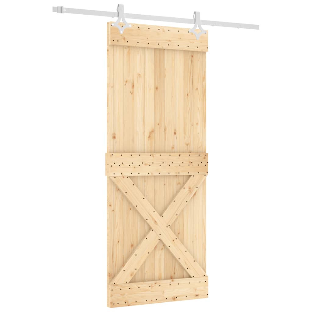 VidaXL Porte coulissante avec ferrures 85x210 cm bois de pin massif