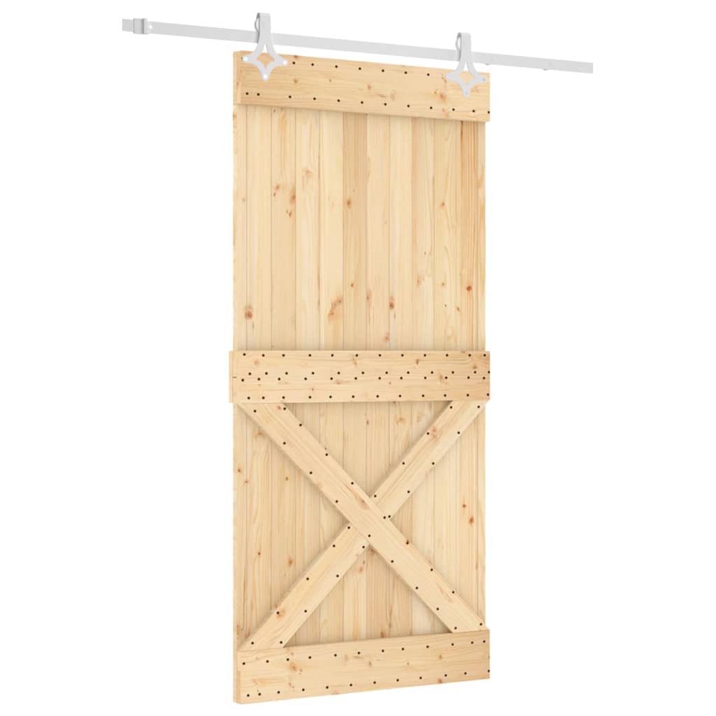 VidaXL Porte coulissante avec ferrures 95x210 cm bois de pin massif