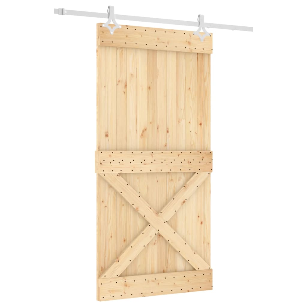 VidaXL Porte coulissante avec ferrures 100x210 cm bois de pin massif