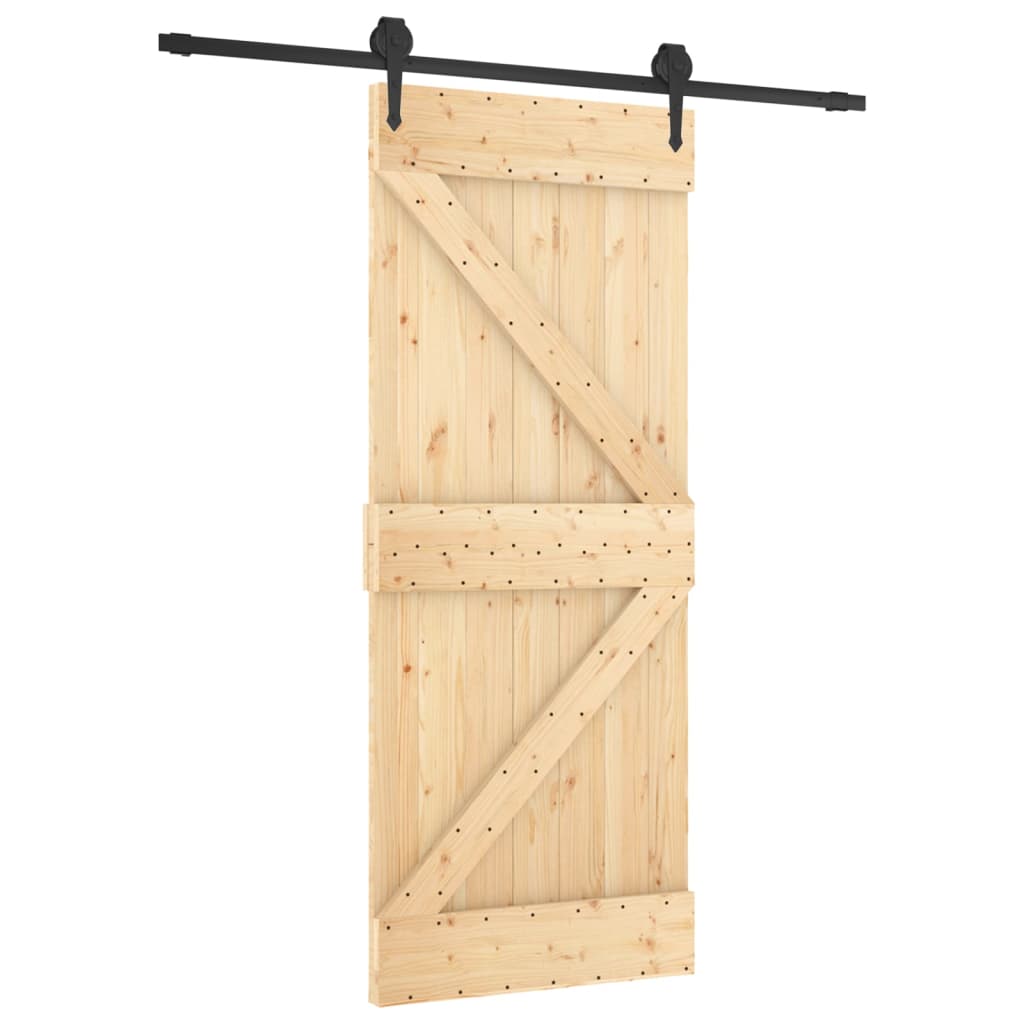VidaXL Porte coulissante avec ferrures 85x210 cm bois de pin massif