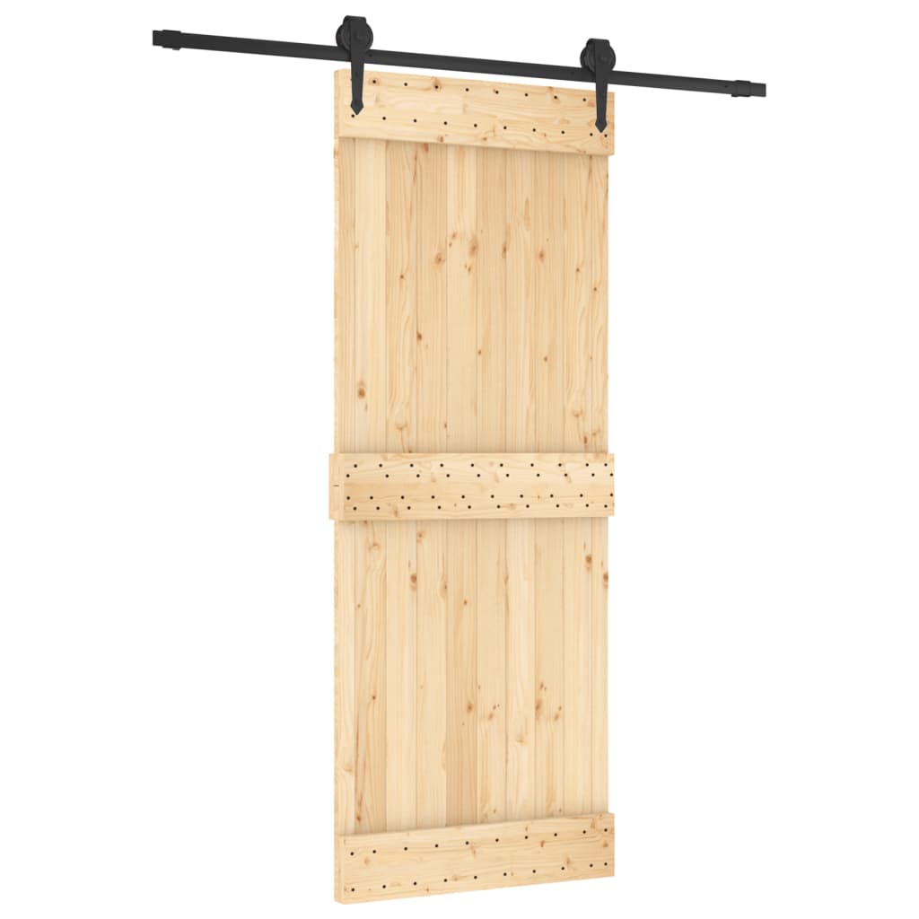 VidaXL Porte coulissante avec ferrures 80x210 cm bois de pin massif