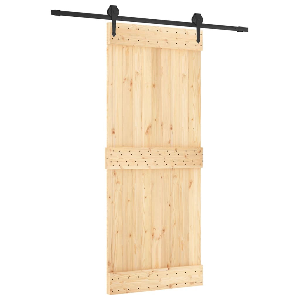 VidaXL Porte coulissante avec ferrures 85x210 cm bois de pin massif