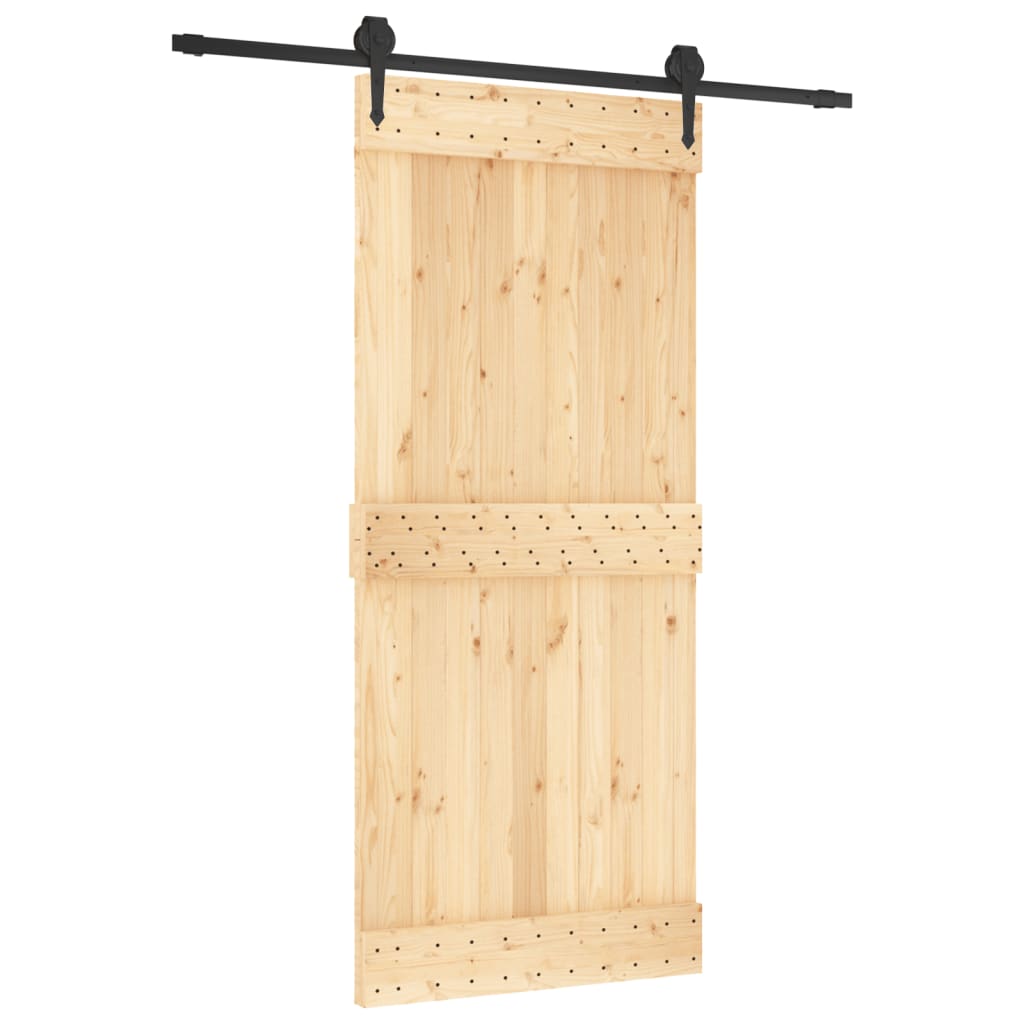 VidaXL Porte coulissante avec ferrures 90x210 cm bois de pin massif