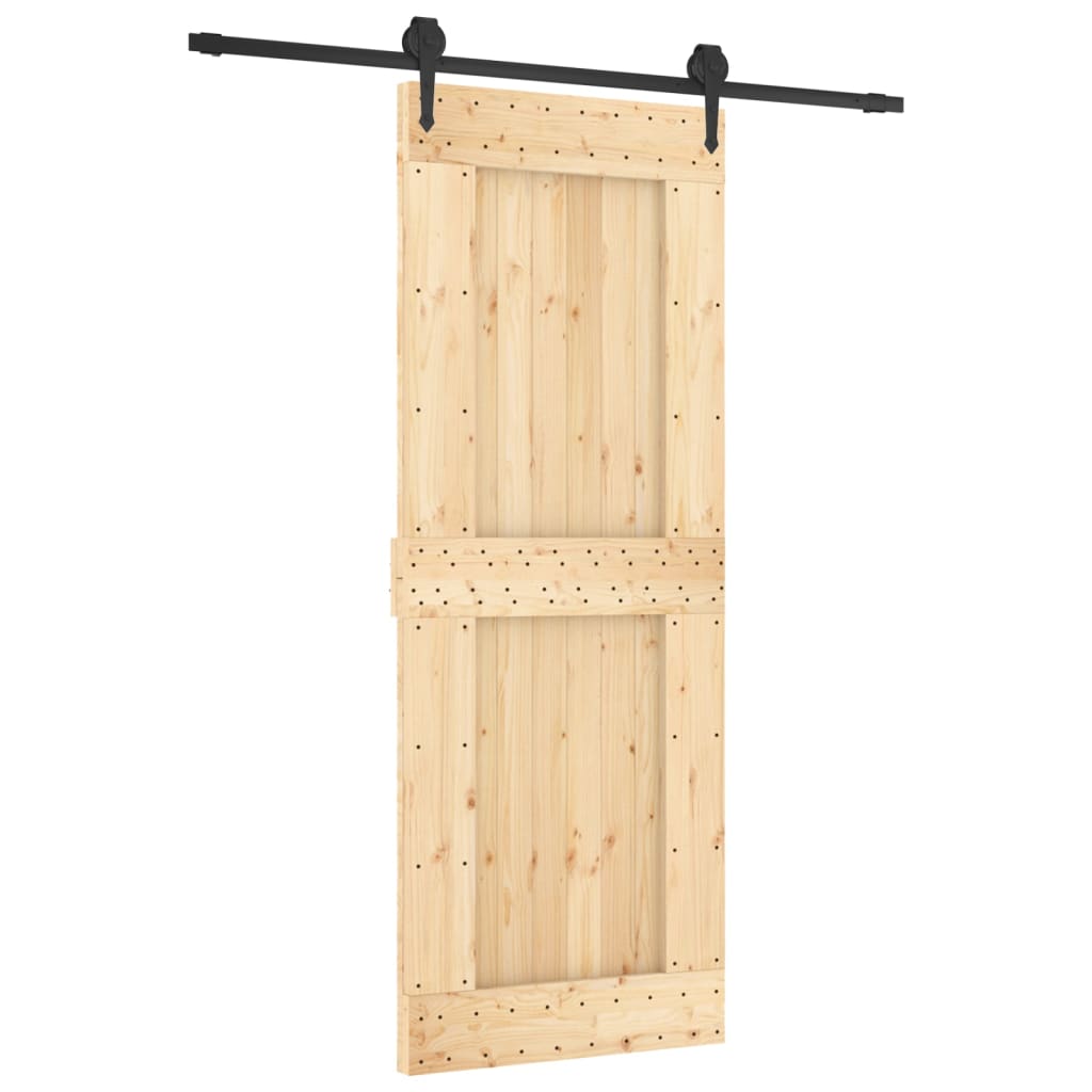 VidaXL Porte coulissante avec ferrures 80x210 cm bois de pin massif