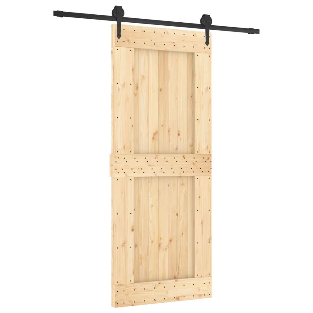 VidaXL Porte coulissante avec ferrures 85x210 cm bois de pin massif