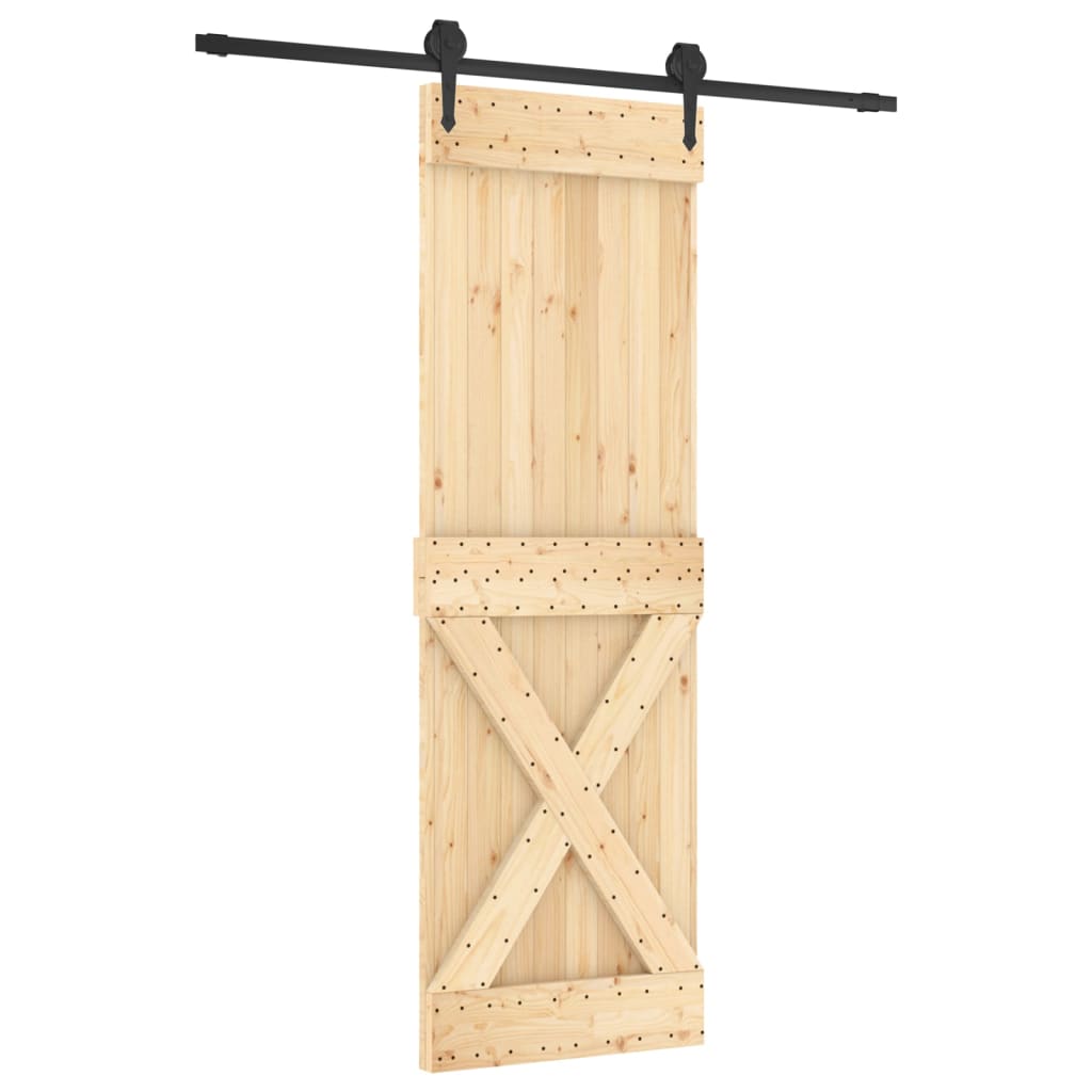 VidaXL Porte coulissante avec ferrures 70x210 cm bois de pin massif