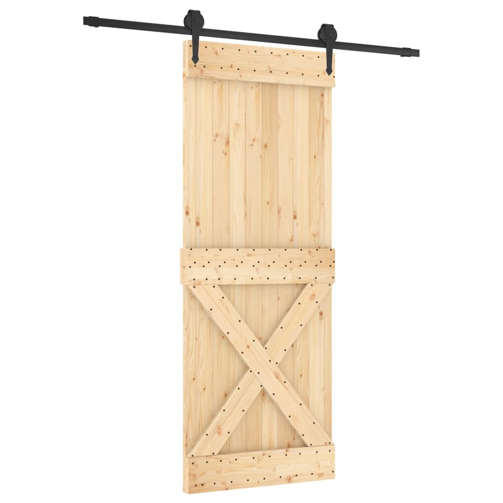 VidaXL Porte coulissante avec ferrures 80x210 cm bois de pin massif