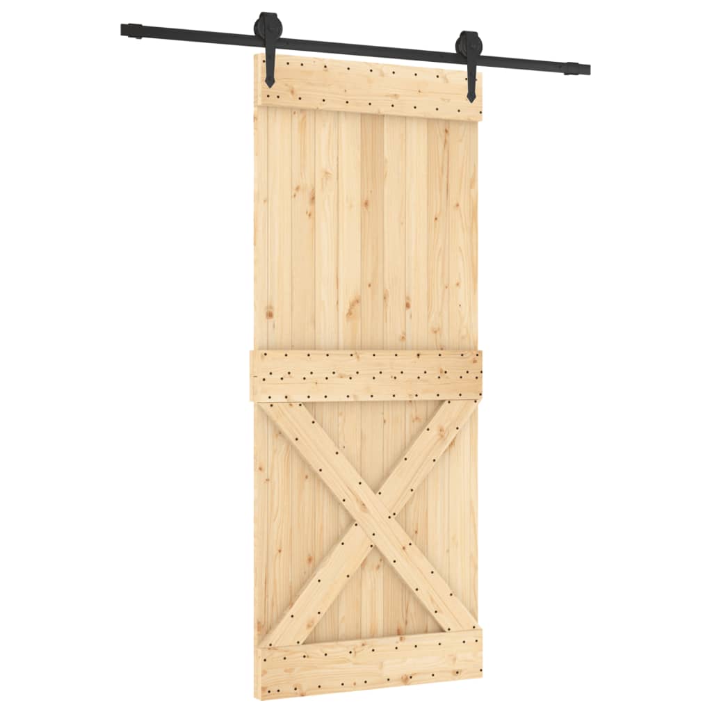 VidaXL Porte coulissante avec ferrures 85x210 cm bois de pin massif