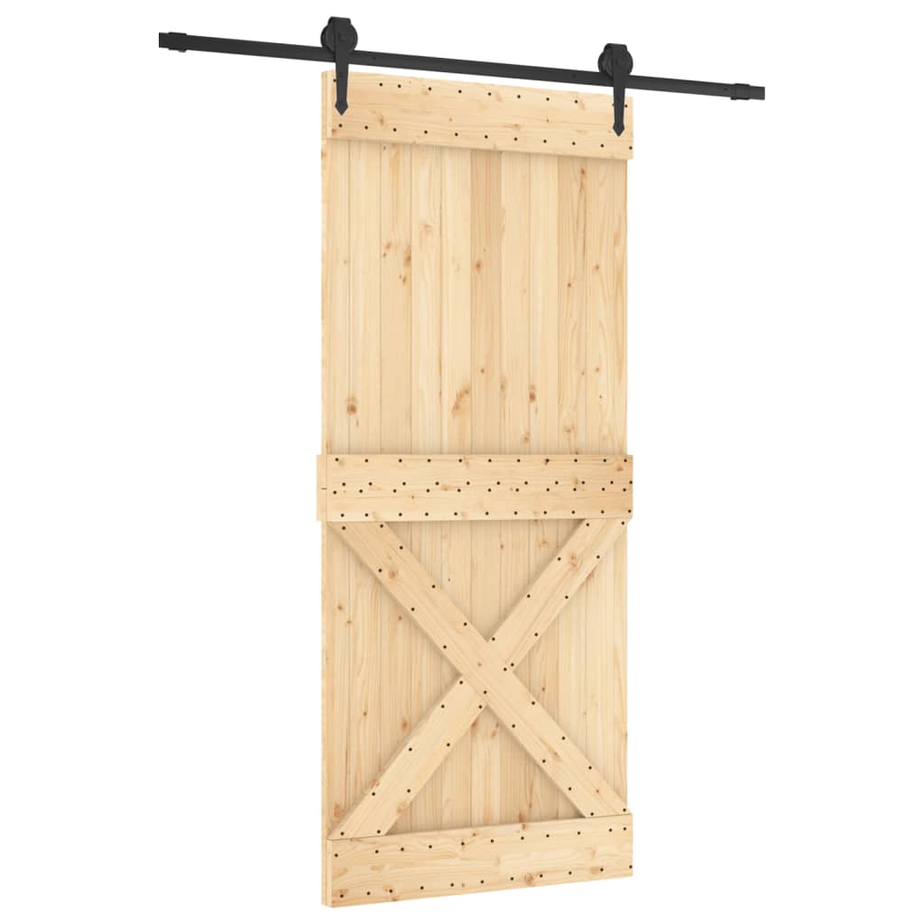 VidaXL Porte coulissante avec ferrures 90x210 cm bois de pin massif