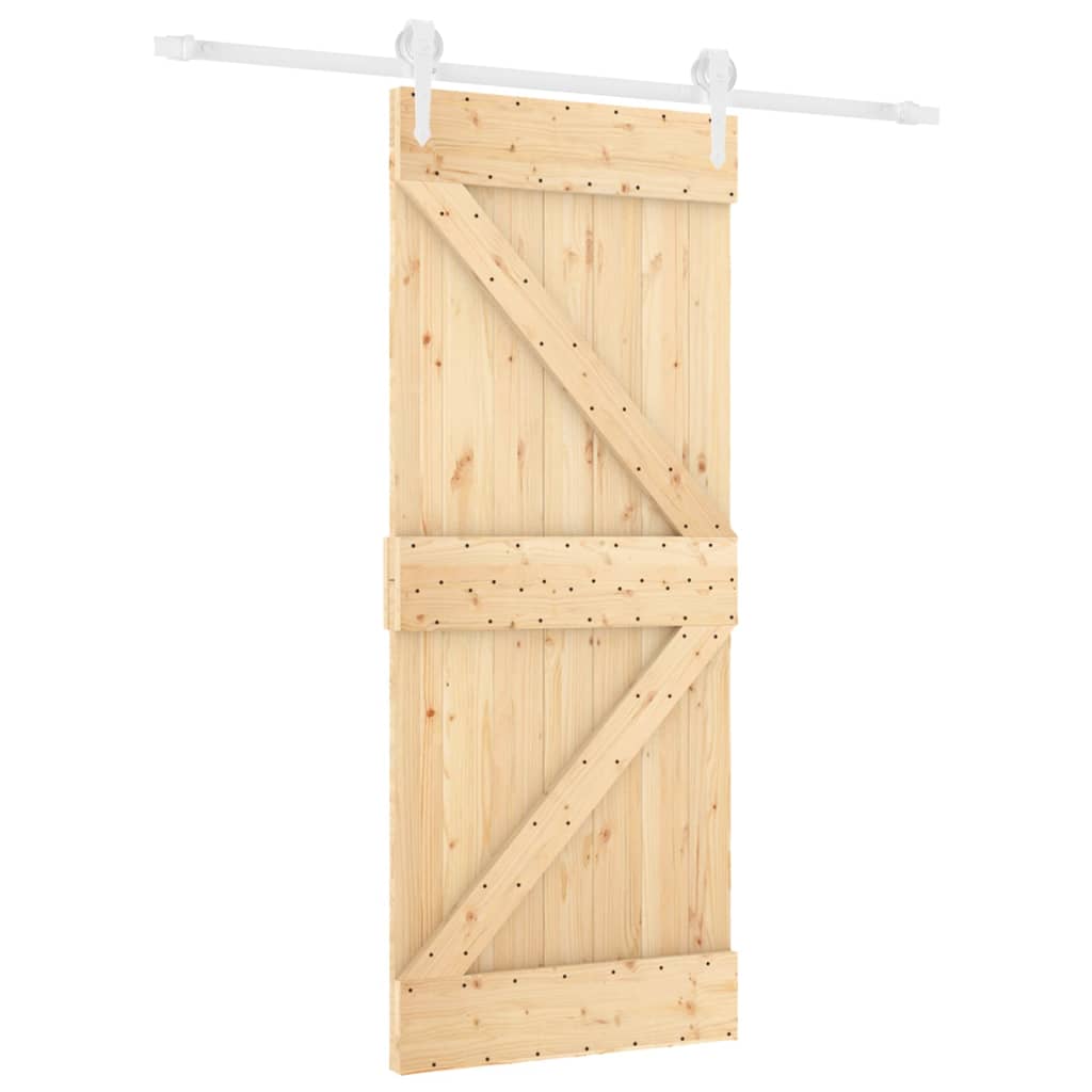 VidaXL Porte coulissante avec ferrures 85x210 cm bois de pin massif
