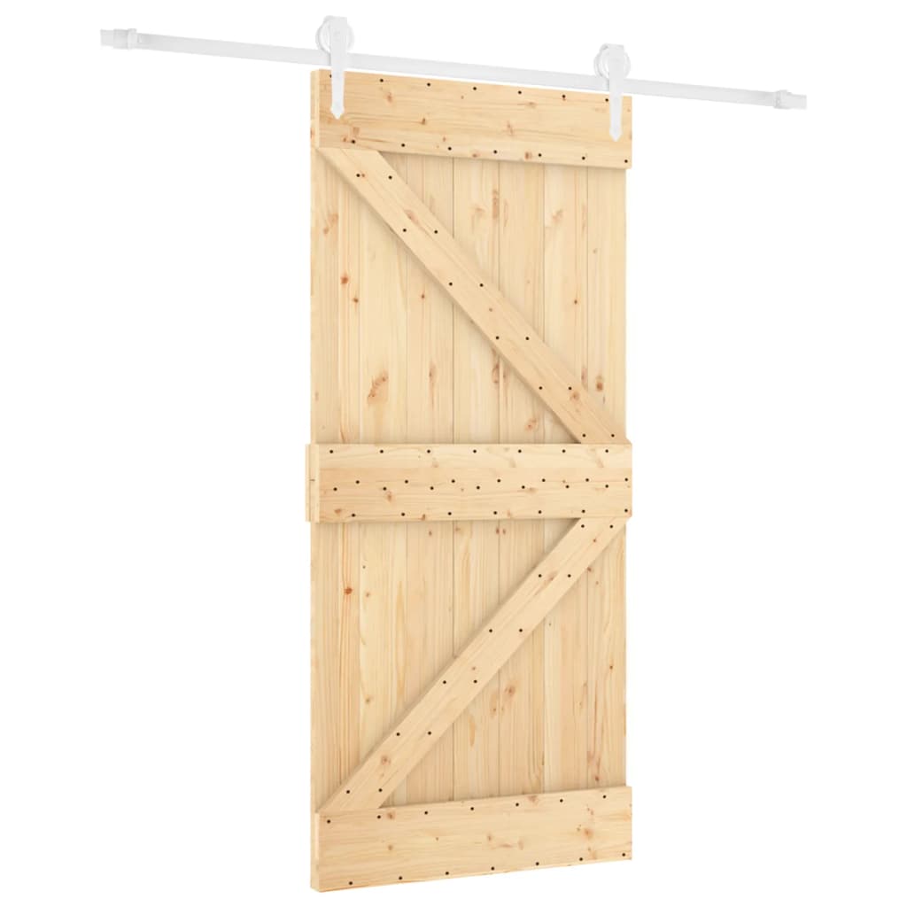 VidaXL Porte coulissante avec ferrures 90x210 cm bois de pin massif