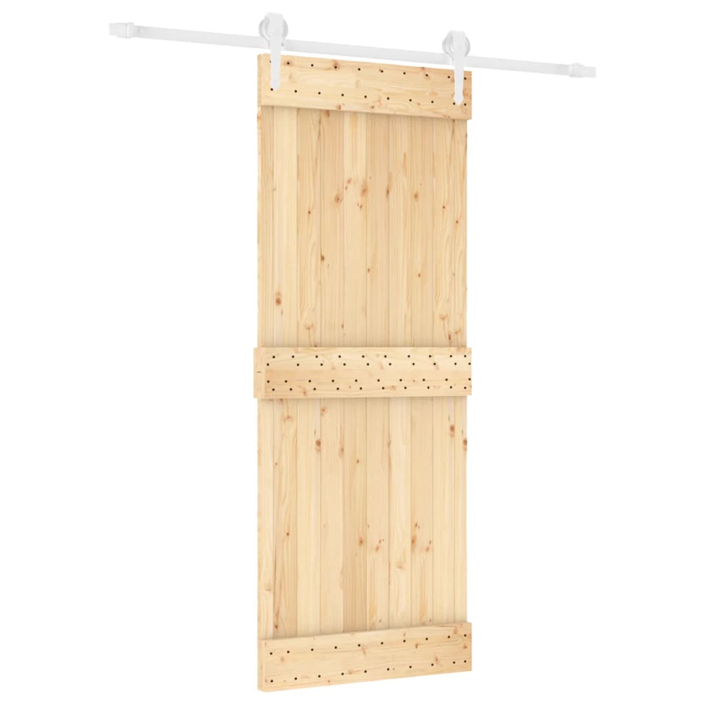 VidaXL Porte coulissante avec ferrures 80x210 cm bois de pin massif