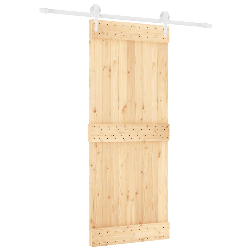VidaXL Porte coulissante avec ferrures 85x210 cm bois de pin massif