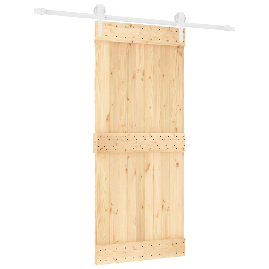 VidaXL Porte coulissante avec ferrures 90x210 cm bois de pin massif