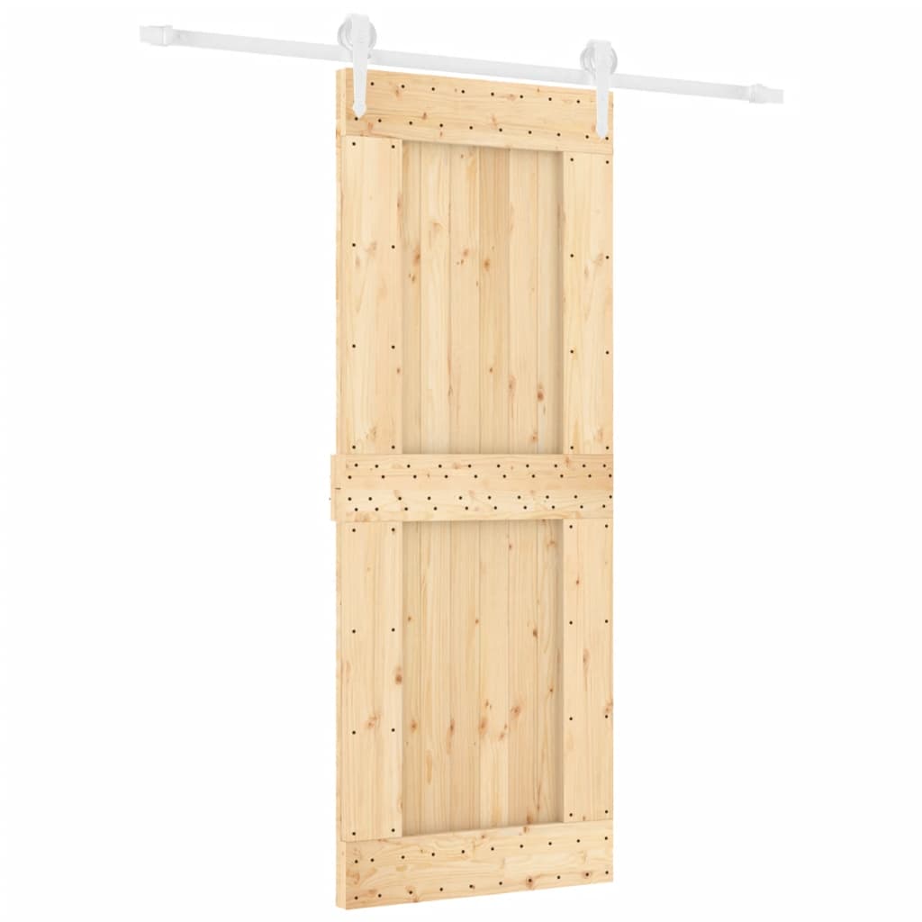 VidaXL Porte coulissante avec ferrures 80x210 cm bois de pin massif