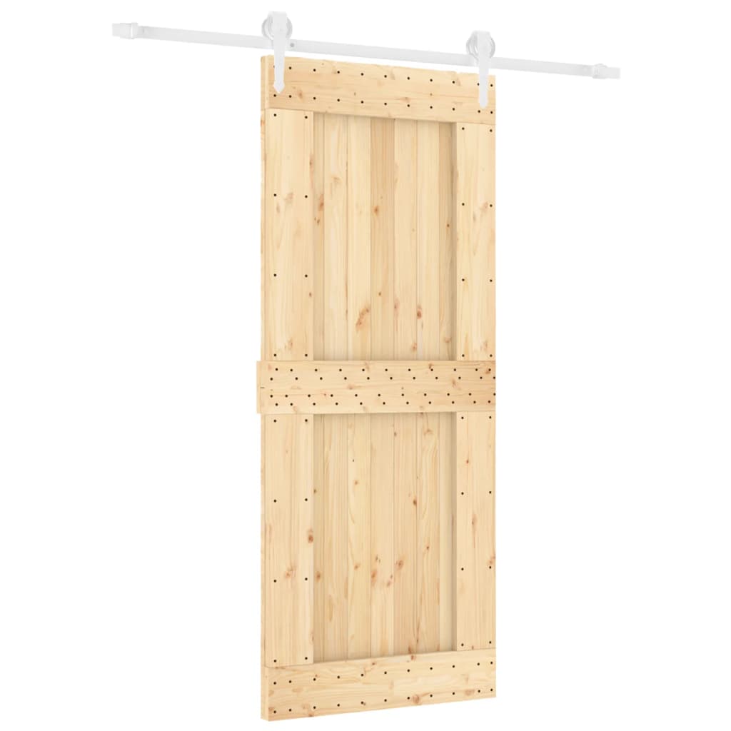 VidaXL Porte coulissante avec ferrures 85x210 cm bois de pin massif