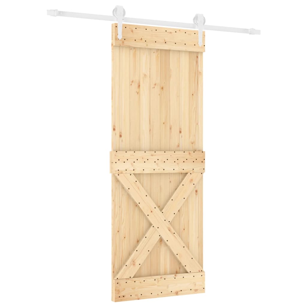 VidaXL Porte coulissante avec ferrures 80x210 cm bois de pin massif