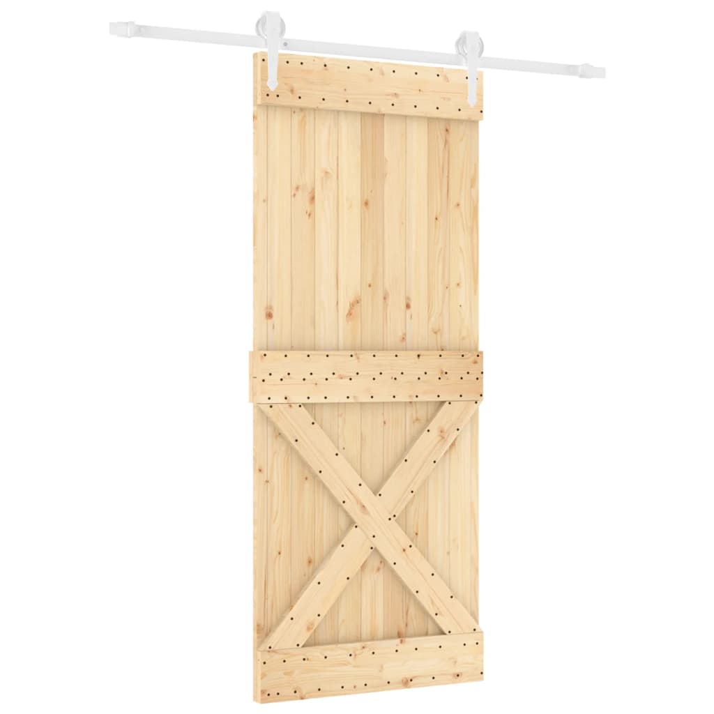 VidaXL Porte coulissante avec ferrures 85x210 cm bois de pin massif