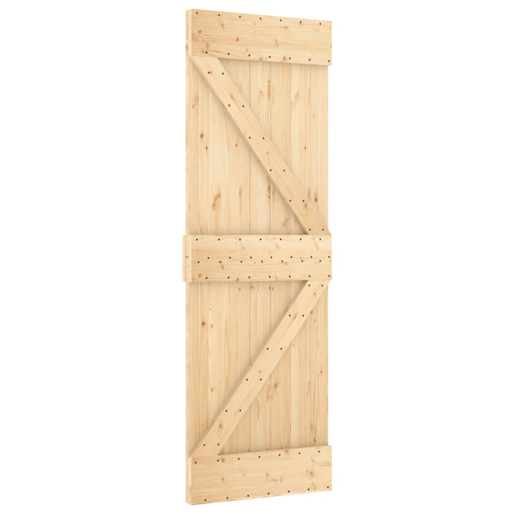 VidaXL Porte coulissante avec ferrures 70x210 cm bois de pin massif