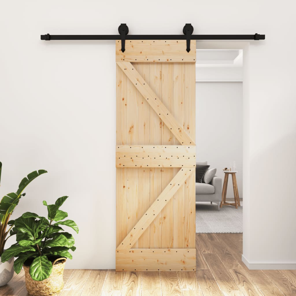 VidaXL Porte coulissante avec ferrures 70x210 cm bois de pin massif