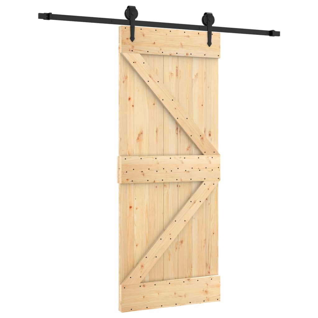 VidaXL Porte coulissante avec ferrures 85x210 cm bois de pin massif