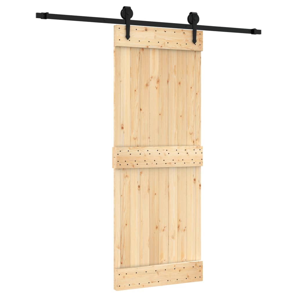 VidaXL Porte coulissante avec ferrures 80x210 cm bois de pin massif
