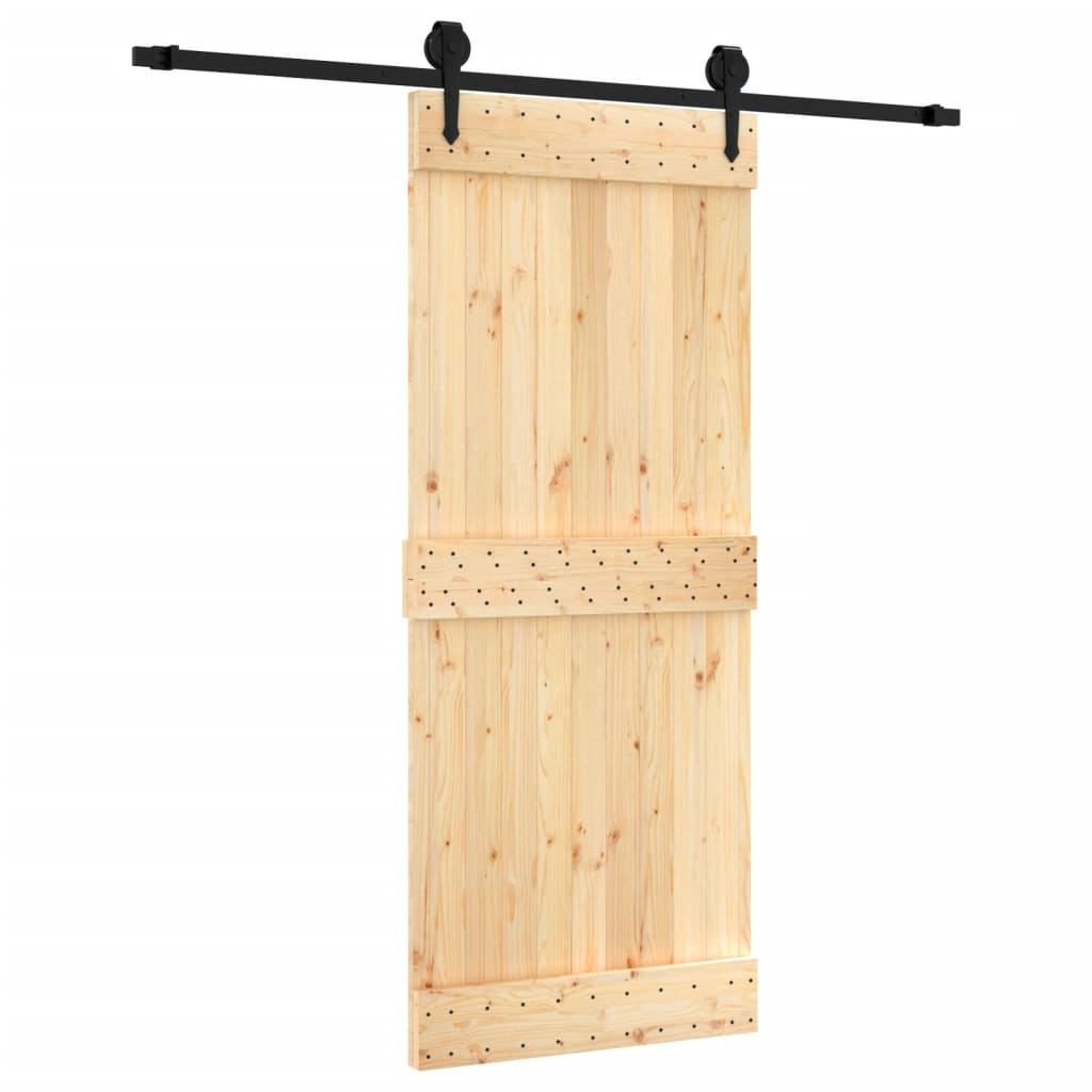 VidaXL Porte coulissante avec ferrures 85x210 cm bois de pin massif