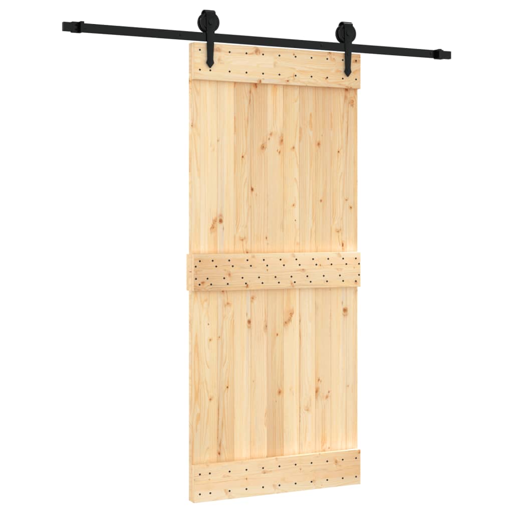 VidaXL Porte coulissante avec ferrures 90x210 cm bois de pin massif