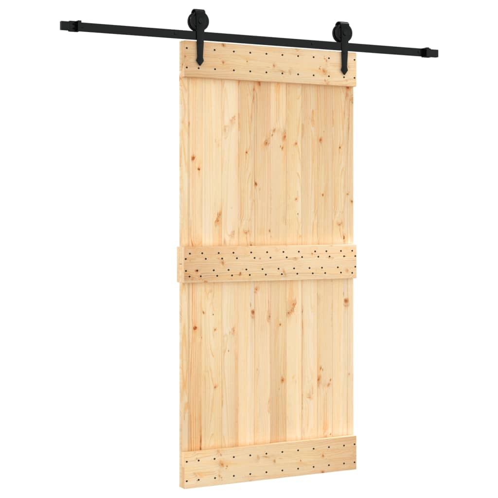 VidaXL Porte coulissante avec ferrures 95x210 cm bois de pin massif