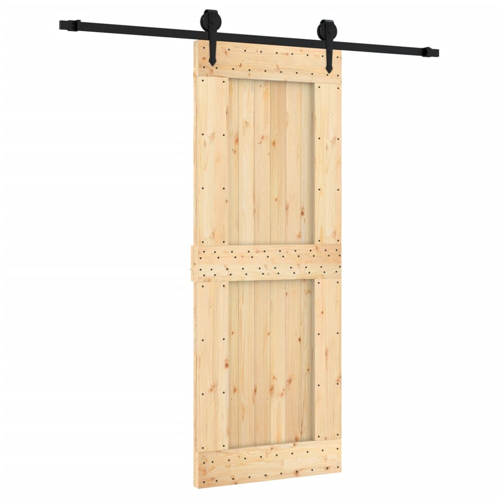 VidaXL Porte coulissante avec ferrures 80x210 cm bois de pin massif
