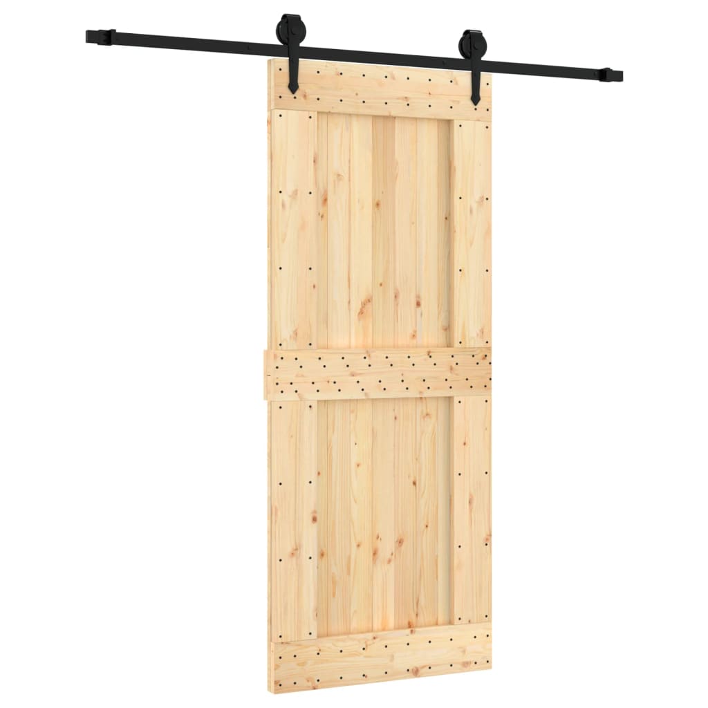 VidaXL Porte coulissante avec ferrures 85x210 cm bois de pin massif