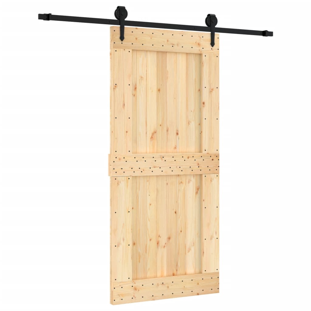 VidaXL Porte coulissante avec ferrures 95x210 cm bois de pin massif