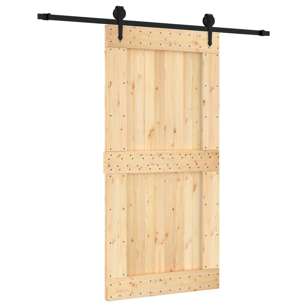 VidaXL Porte coulissante avec ferrures 100x210 cm bois de pin massif