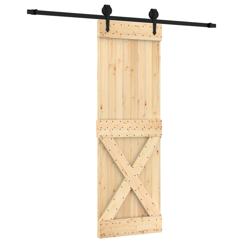 VidaXL Porte coulissante avec ferrures 70x210 cm bois de pin massif