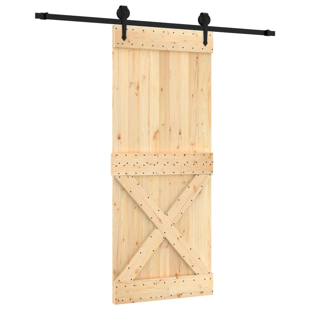 VidaXL Porte coulissante avec ferrures 85x210 cm bois de pin massif