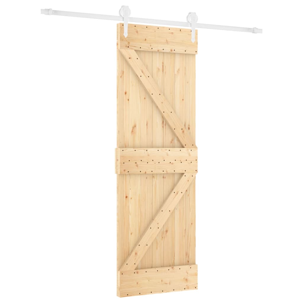 VidaXL Porte coulissante avec ferrures 70x210 cm bois de pin massif