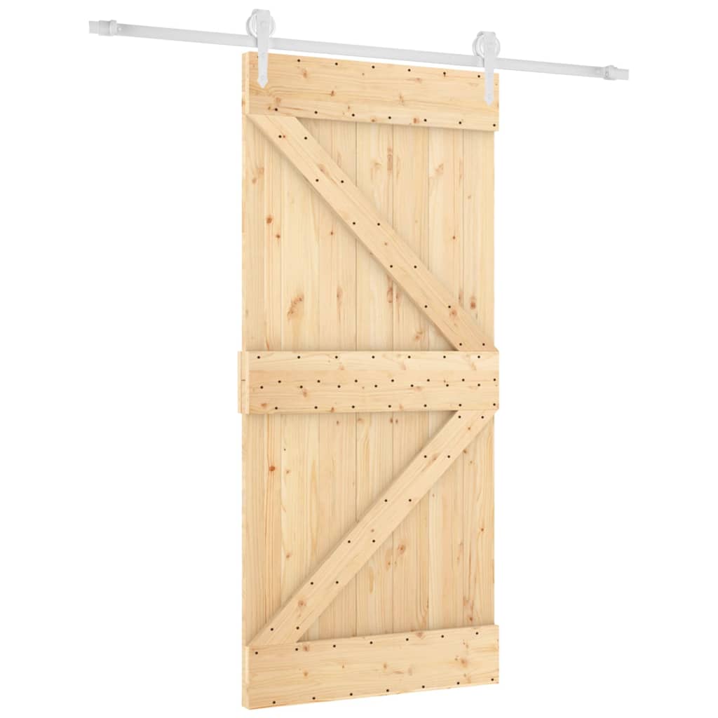 VidaXL Porte coulissante avec ferrures 95x210 cm bois de pin massif