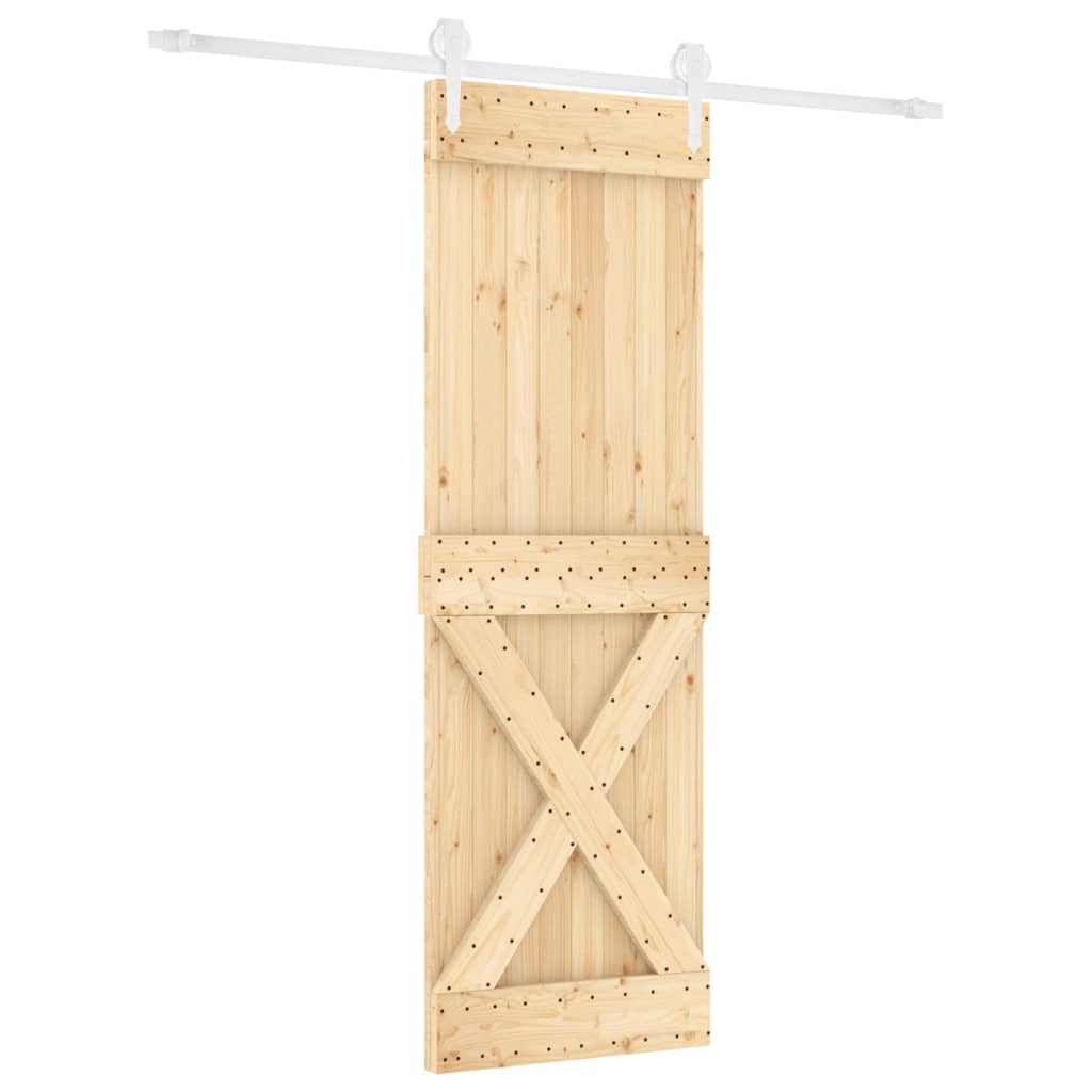 VidaXL Porte coulissante avec ferrures 80x210 cm bois de pin massif