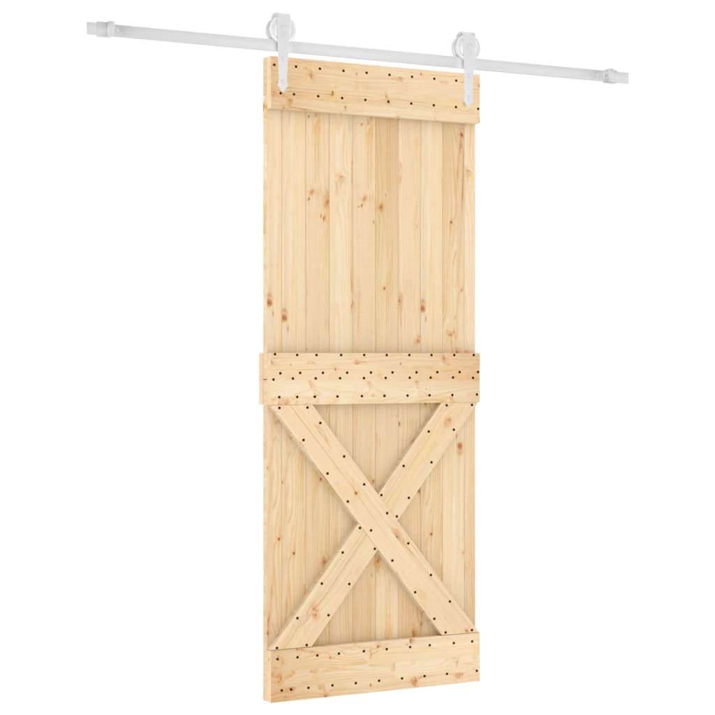 VidaXL Porte coulissante avec ferrures 90x210 cm bois de pin massif