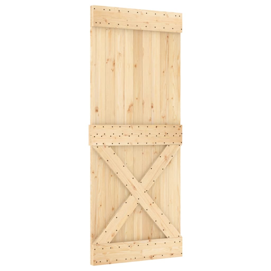 VidaXL Porte coulissante avec ferrures 100x210 cm bois de pin massif