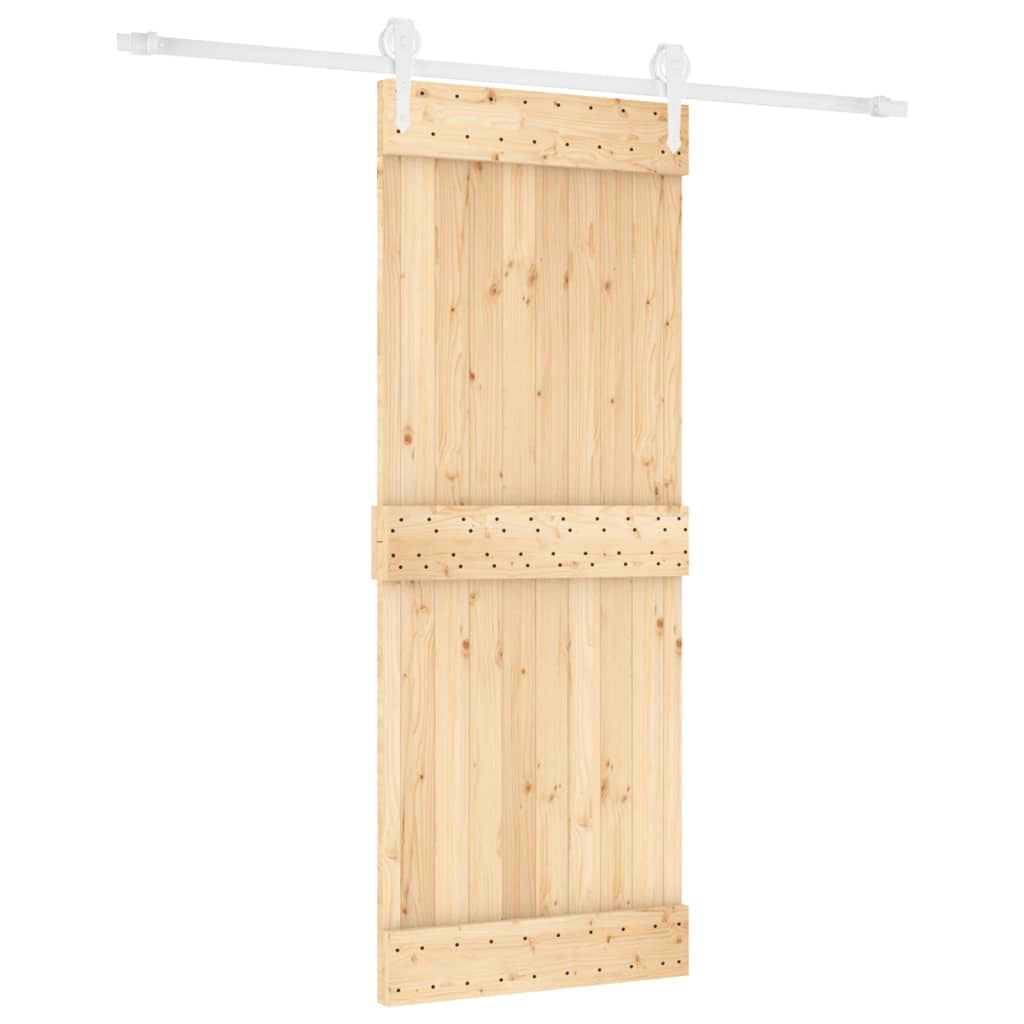 VidaXL Porte coulissante avec ferrures 80x210 cm bois de pin massif